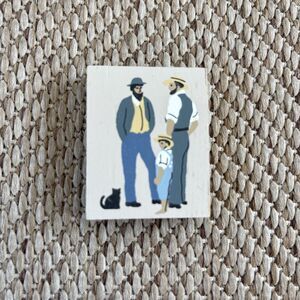 2 Amish Men & Amish Boy Faline Cat's Meow Signed 1994 Shelf‎ Sitter Accessory